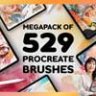 Мегапакет из 529 кистей для Procreate