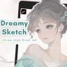 Мечтательный эскиз аниме стиль набор кистей для Procreate